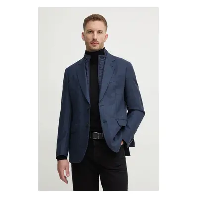 Hackett London gyapjú kabát sötétkék, HM443438R