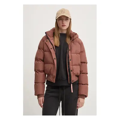 Superdry rövid kabát női, barna, téli, oversize, W5011723A-2TP