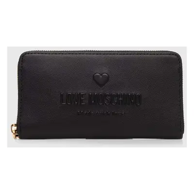 Love Moschino bőr pénztárca fekete, női, JC5629PP1LL1000A