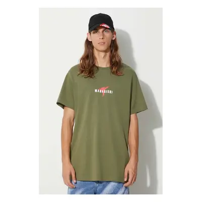 Maharishi pamut póló Invisible Warrior T-Shirt zöld, nyomott mintás