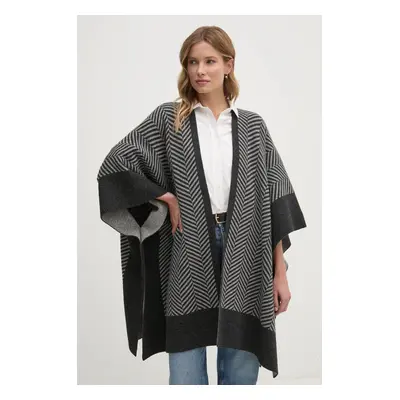 Barbour poncsó Roslin Knitted Cape szürke, LKN1586