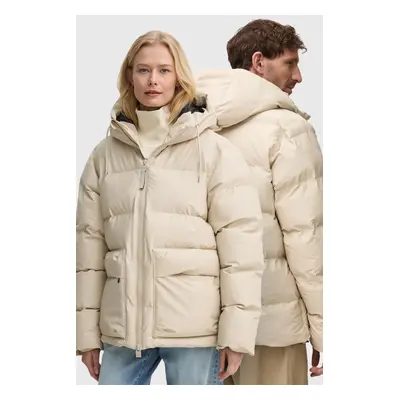 Rains rövid kabát Alta Puffer Cargo Jacket W3T3 bézs, téli