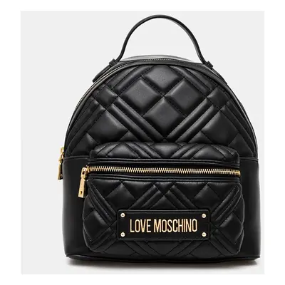 Love Moschino hátizsák fekete, női, kis, nyomott mintás, JC4148PP0L