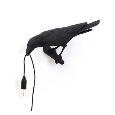 Seletti fali lámpa Bird Lamp Black Looking Left