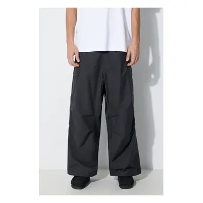 Maharishi nadrág Oversized Tobi Cargo Snopants férfi, fekete, cargo, 4615.BLACK