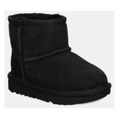 UGG gyerek hócipő velúrból CLASSIC MINI II fekete, 1017715T