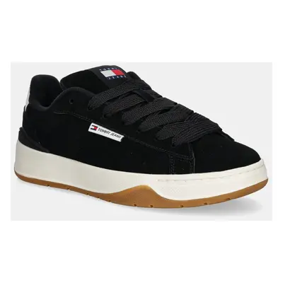 Tommy Jeans velúr sportcipő TJW SKATE SNEAKER fekete, EN0EN02677