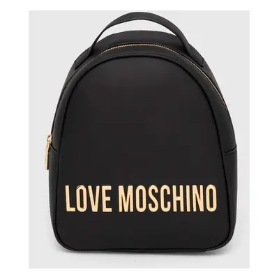 Love Moschino hátizsák fekete, női, kis, nyomott mintás, JC4197PP1LKD0000