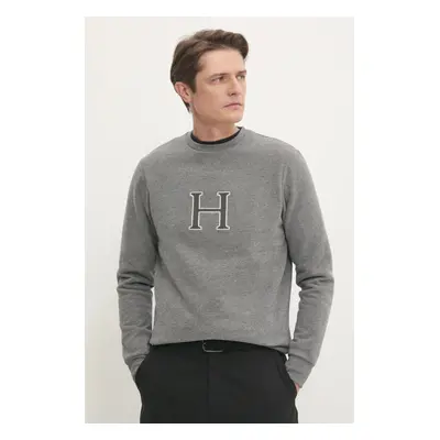 Hackett London felső szürke, férfi, melange, HM581311