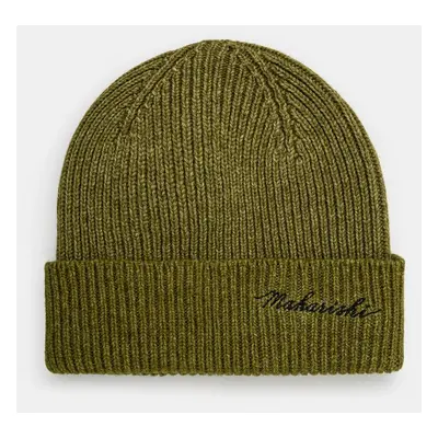 Maharishi gyapjú sapka Maharishi Embroidered Beanie zöld, gyapjú, 1368.OLIVE