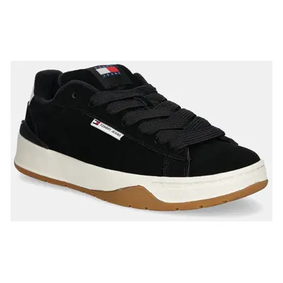 Tommy Jeans velúr sportcipő TJM SKATER SNEAKER fekete, EM0EM01503