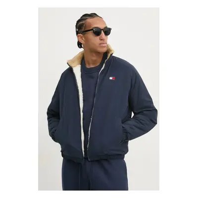 Tommy Jeans kifordítható dzseki férfi, bézs, átmeneti, oversize, DM0DM21129