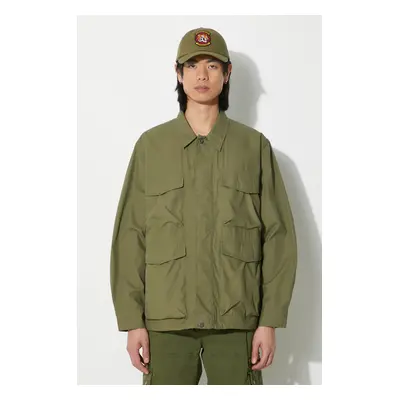 Universal Works rövid kabát Parachute Field Jacket férfi, zöld, átmeneti, 30115.OLIVE