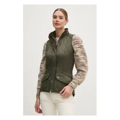 Barbour ujjatlan Cavalry Quilted Gilet zöld, női, átmeneti, LGI0016