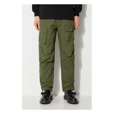 Maharishi nadrág Veg Dyed Cargo Track Pants Japanese férfi, zöld, egyenes, 5040.OLIVE