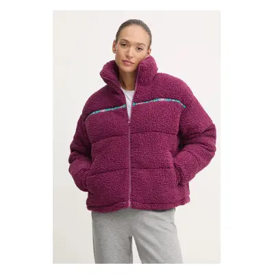 Billabong rövid kabát Sherpa Puffer női, lila, téli, EBJJK00141