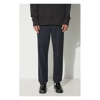 Norse Projects nadrág gyapjú keverékből Ezra Relaxed Cotton Wool Twill sötétkék, chino, N25-0391