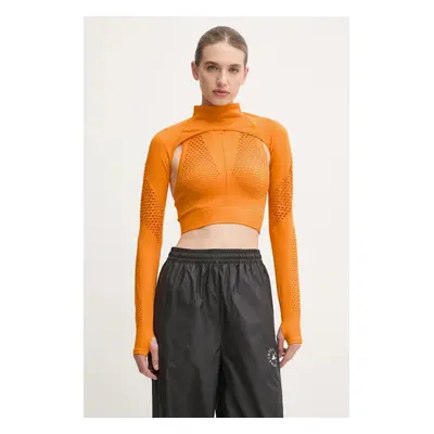 adidas by Stella McCartney hosszú ujjú női, garbónyakú, narancssárga, JE4083