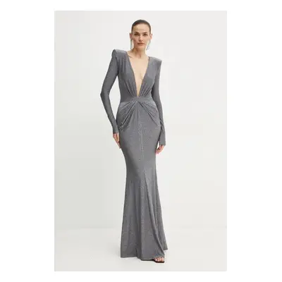 Elisabetta Franchi ruha ezüst, maxi, testhezálló, AB63042E2 NORBLIN