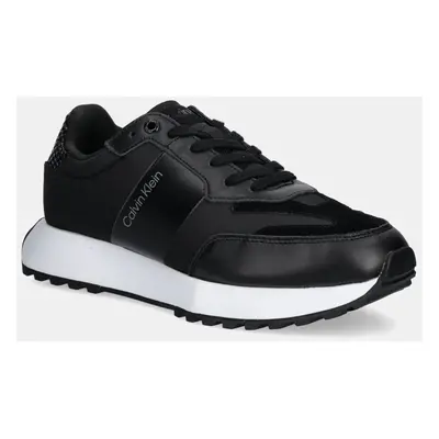 Calvin Klein sportcipő LOW TOP LACE UP NYLON WOVEN fekete, HM0HM01841