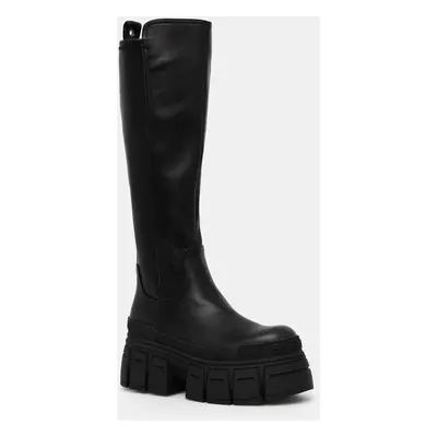 Buffalo csizma Gospher Stretch Boot fekete, női, platformos, 1622354-BLK