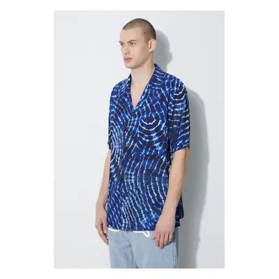 Marcelo Burlon ing Aop Soundwaves Hawaii Shirt férfi, relaxed, CMGG001S24FAB0014501