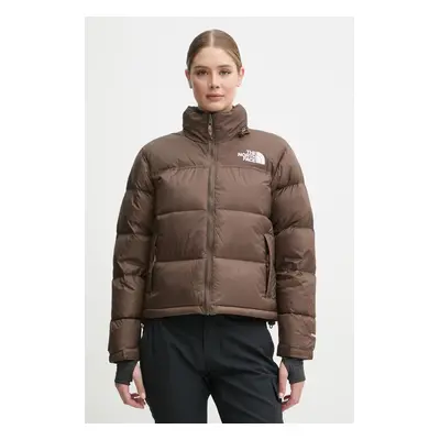 The North Face pehelydzseki Retro Nuptse női, barna, téli, NF0A3XEO1OI1