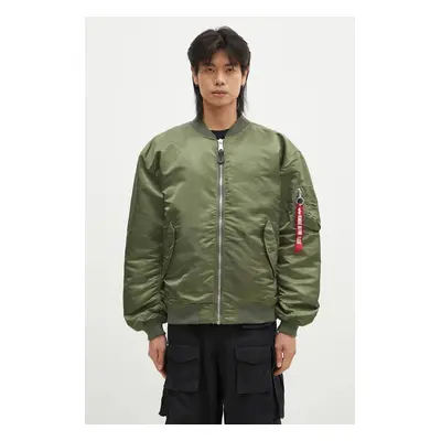 Alpha Industries bomber dzseki MA-1 CS férfi, zöld, átmeneti, oversize