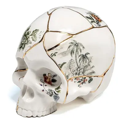 Seletti dekoratív figura Kintsugi Skull