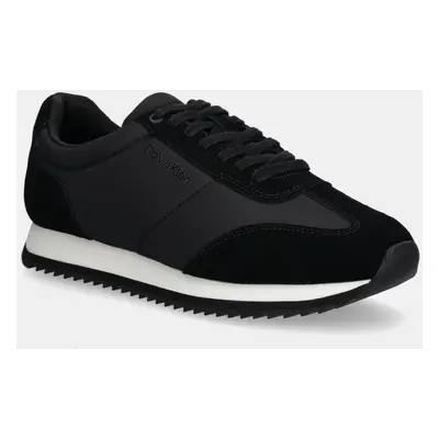 Calvin Klein sportcipő LOW TOP LACE UP MIX fekete, HM0HM01667