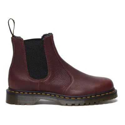 Dr. Martens bakancs WL bordó, női, téliesített, lapos talpú, DM31874600