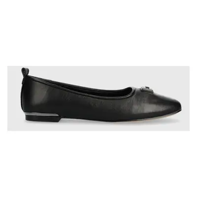 Dkny bőr balerina cipő K3300818 fekete, Lory