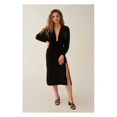 Undress Code ruha Date Night Midi Dress Black fekete, midi, egyenes