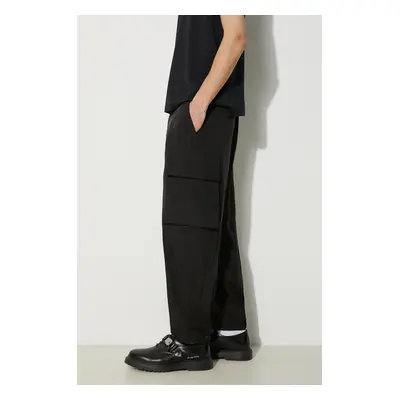 Neil Barrett nadrág Fireman Loose Cargo Trousers férfi, fekete, cargo, MY30077B-Y032-001N