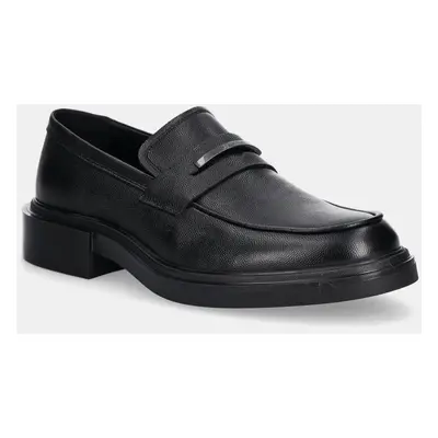 Calvin Klein bőr mokaszin MOCCASIN CDR fekete, férfi, HM0HM01774