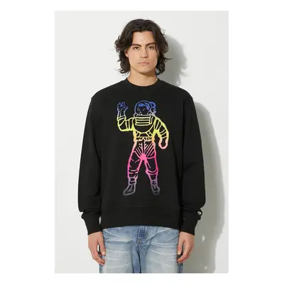 Billionaire Boys Club pamut melegítőfelső Standing Astro Crewneck fekete, férfi, nyomott mintás,