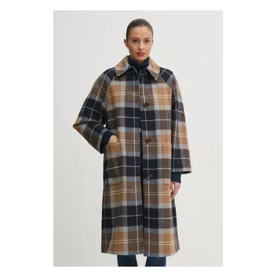 Barbour gyapjúkabát barna, átmeneti, oversize, LWO0243BE31