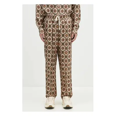 Drôle de Monsieur selyemnadrág Le Pantalon Renzo bézs, egyenes, E-BP152-SE006-BG