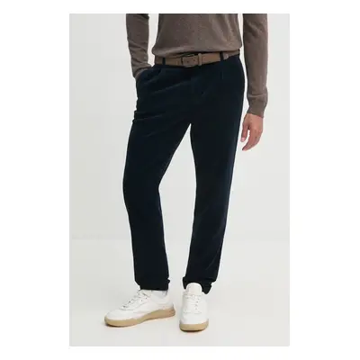 Tommy Hilfiger kordbársony nadrág sötétkék, chino, MW0MW36693