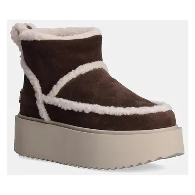 Inuikii velúr hócipő Inuikii X Coccinelle Classic Low Shearling barna