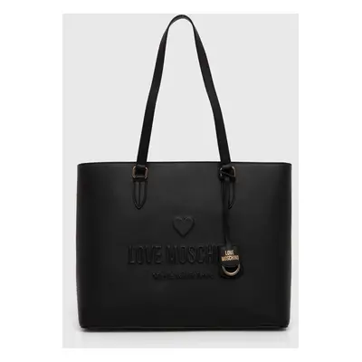 Love Moschino bőr táska fekete, JC4114PP1LL1000A