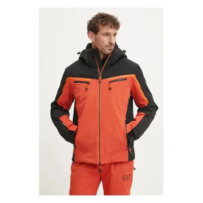 EA7 Emporio Armani síkabát Kitzbuhel Colorblock Logo narancssárga, PNCJZ.6DPG15