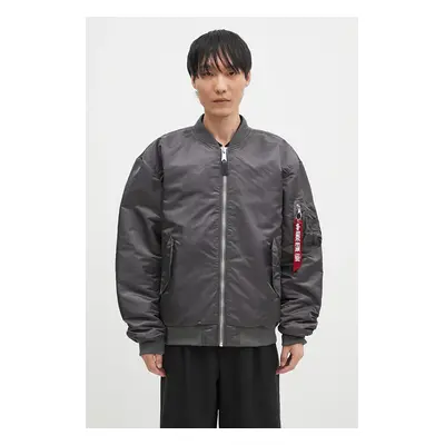 Alpha Industries bomber dzseki MA-1 CS férfi, szürke, átmeneti, oversize