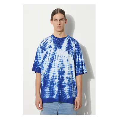 Marcelo Burlon pamut póló Aop Soundwaves Over férfi, sima, CMAA054S24JER0044501