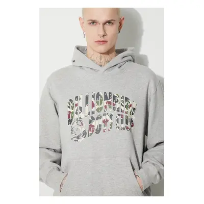 Billionaire Boys Club pamut melegítőfelső Duck Camo Arch Logo Popover szürke, férfi, nyomott min