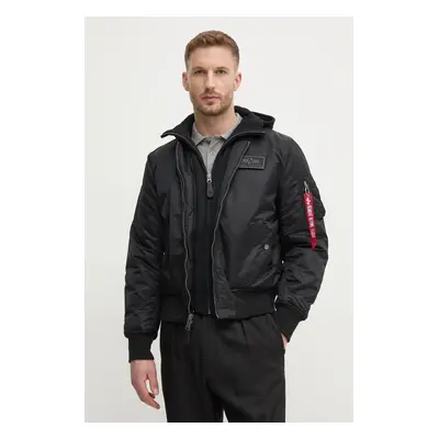 Alpha Industries rövid kabát MA-1 D-Tec férfi, fekete, átmeneti