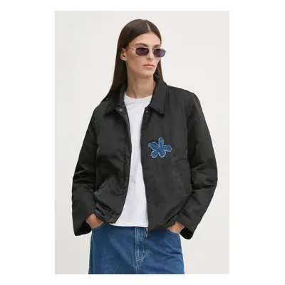 Renewed bomber dzseki Creative Upcycling női, fekete, átmeneti, Renewed INTU x Answear