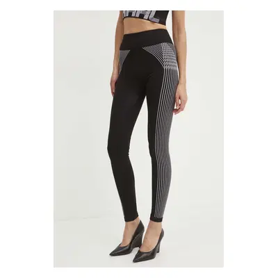 Karl Lagerfeld legging fekete, női, mintás, 245W1051