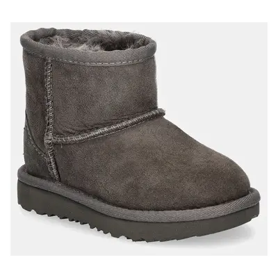 UGG gyerek hócipő velúrból CLASSIC MINI II szürke, 1017715T