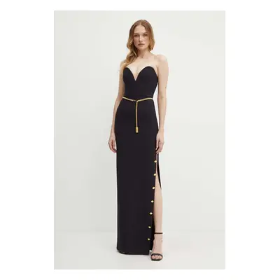 Elisabetta Franchi ruha fekete, maxi, testhezálló, AB62946E2